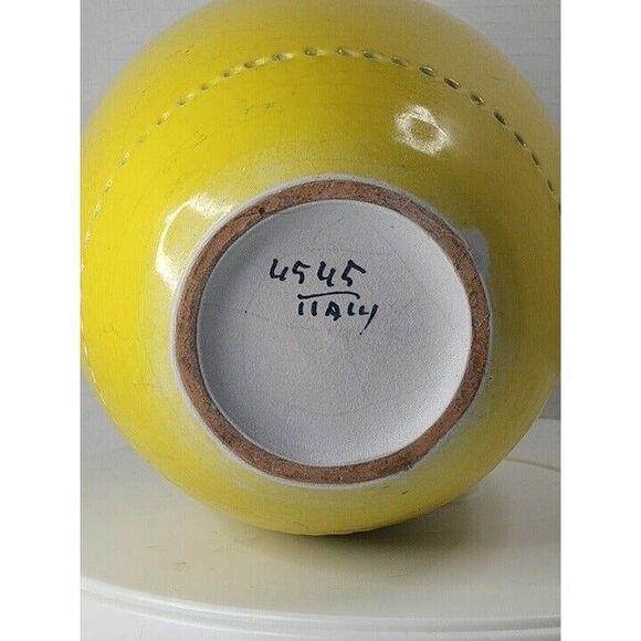 Bitossi Pottery Yellow Glazed Pot Signed by Aldo Londi 1960 Italian Signed Vase - Picture 2 of 13